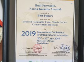 Best Paper Award ICOI 2019