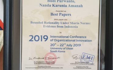 Best Paper Award ICOI 2019