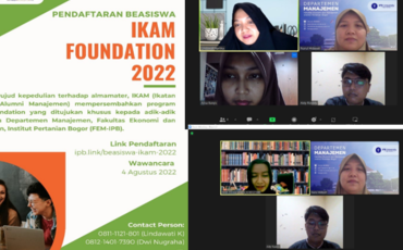 IKAM KEMBALI MEMBERIKAN BEASISWA IKAM FOUNDATION BERUPA BANTUAN UKT KEPADA MAHASISWA PROGRAM SARJANA MANAJEMEN