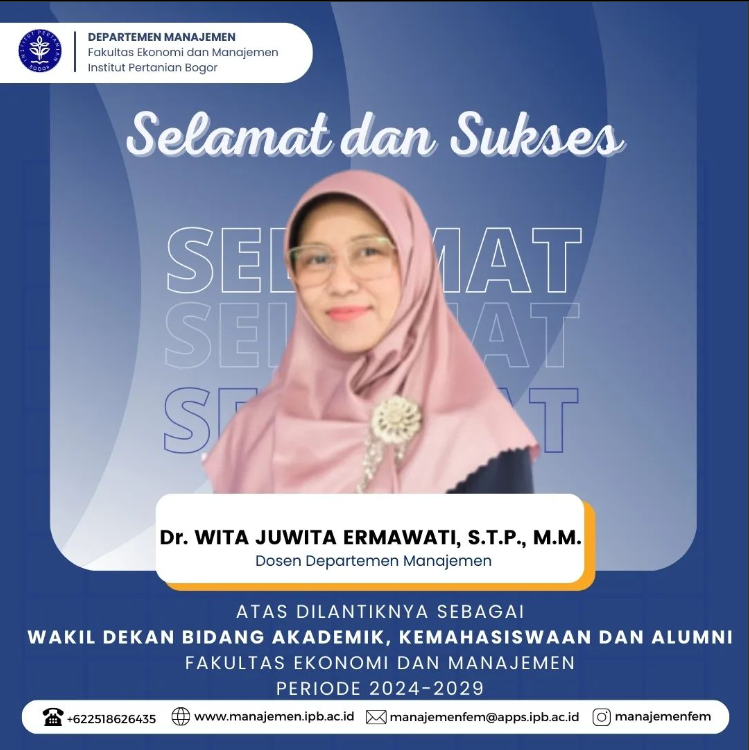 Dua Staf Departemen Manajemen Menduduki Jabatan Baru di IPB
