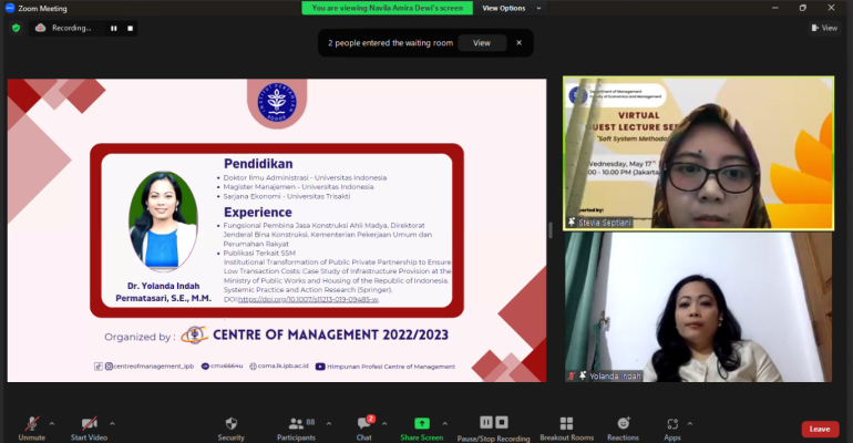 Menghadirkan Narasumber dari Kementerian PUPR RI, Mahasiswa Belajar tentang Soft Systems Methodology